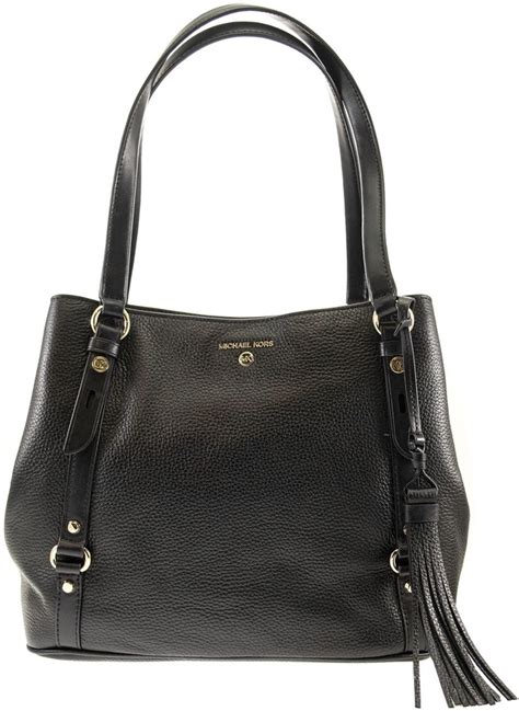 michael kors carrie large pebbled leather shoulder bag|Carrie Large Logo Shoulder Bag .